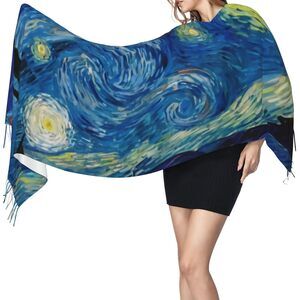 The Starry Night Women's Scarf Pashmina Shawl Wrap For Evening Dress 9925